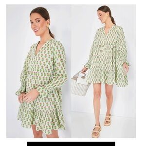 Tuckernuck Green and Pink Floral Dress